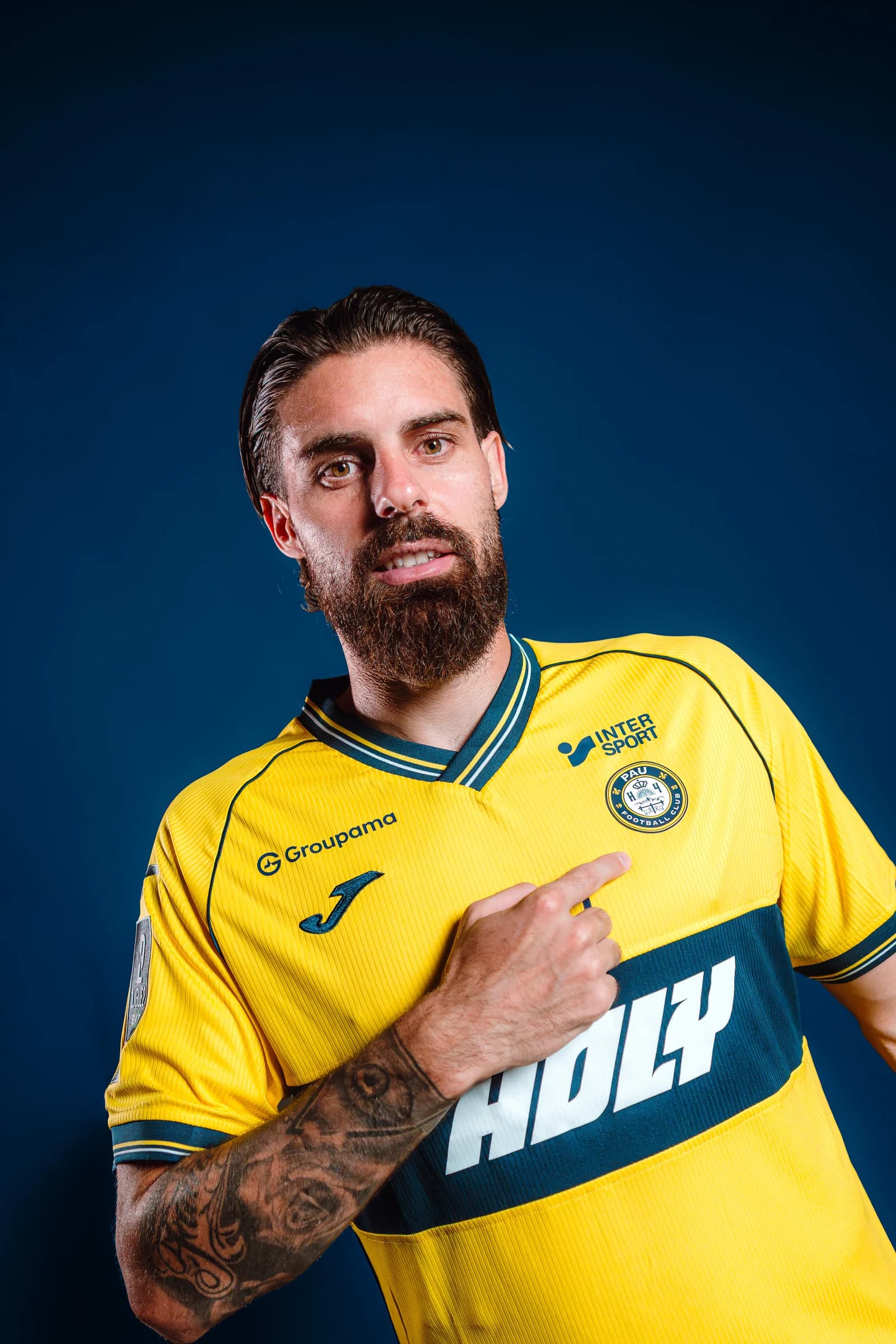 Quentin Daubin sous le maillot du Pau FC