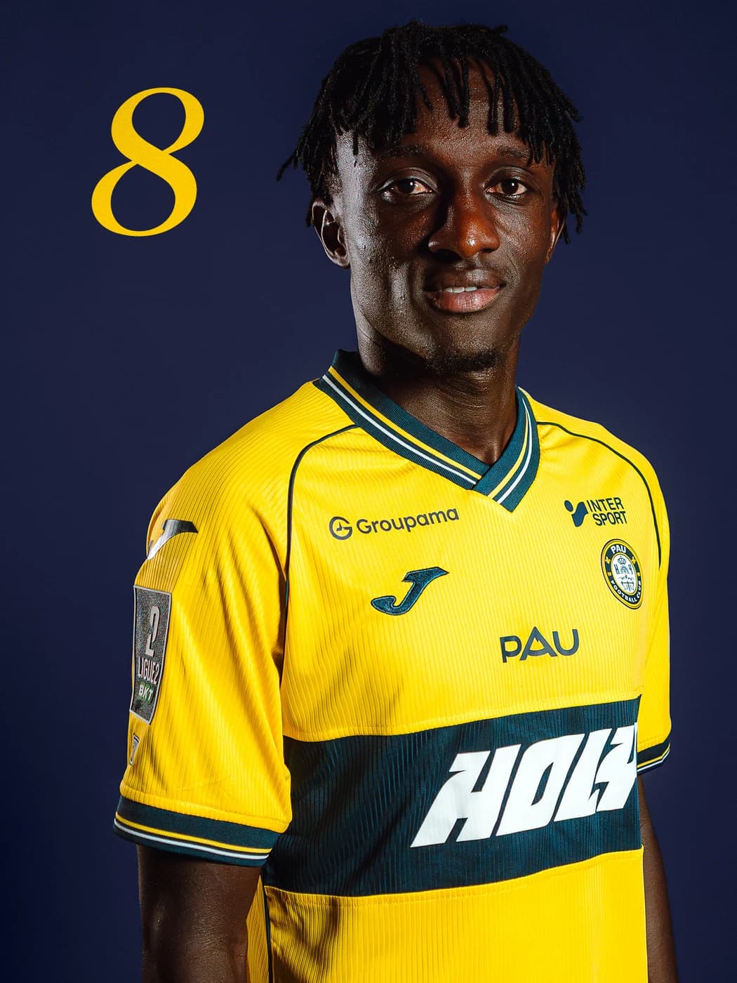 Portrait de Souleymane Basse en maillot du Pau FC